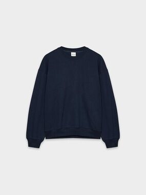 Aritzia boyfriend fit sweat fleece navy Crewneck Sweatshirt